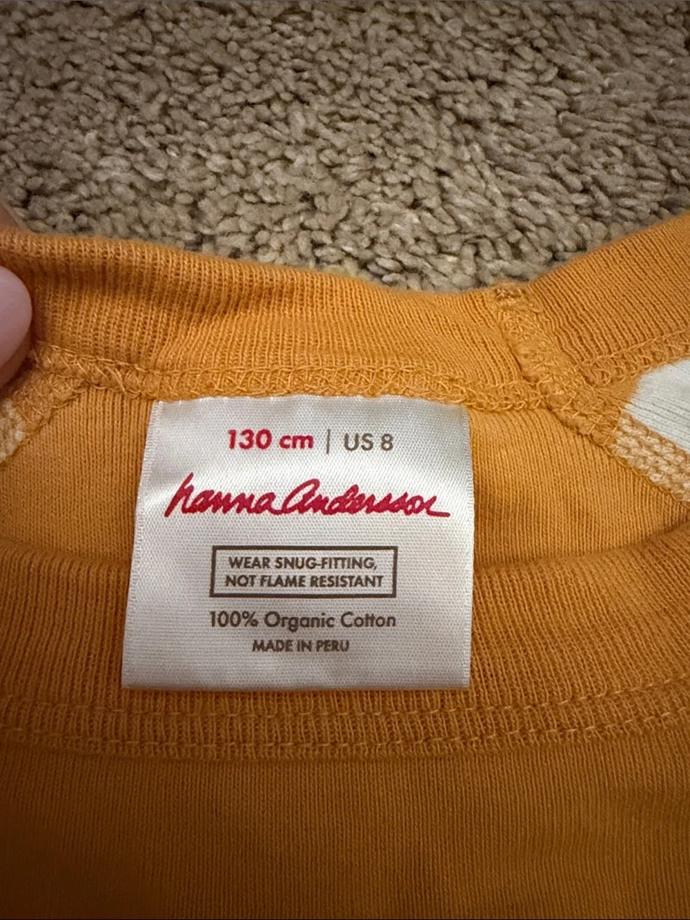 Hanna Andersson Striped Pajama Set - Mustard Yellow